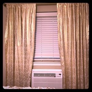 Gold specked curtains